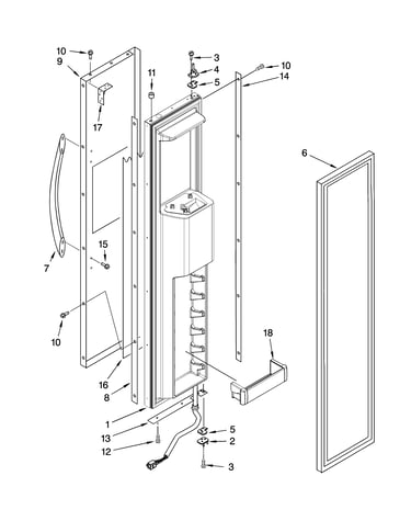 Freezer door parts
