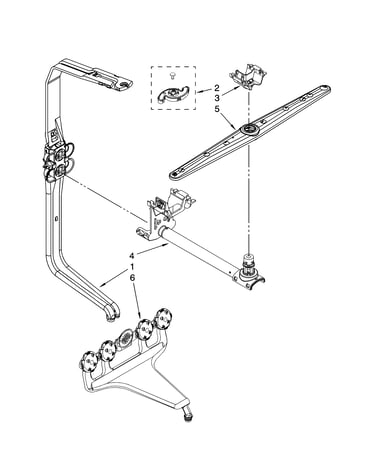Upper wash and rinse parts