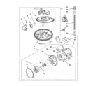 KitchenAid KUDS50FVBL0 pump and motor parts diagram
