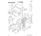 KitchenAid KUIO18NNVS1 cabinet liner and door parts diagram