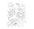 KitchenAid KUIO18NNVS1 evaporator, ice cutter grid and water parts diagram