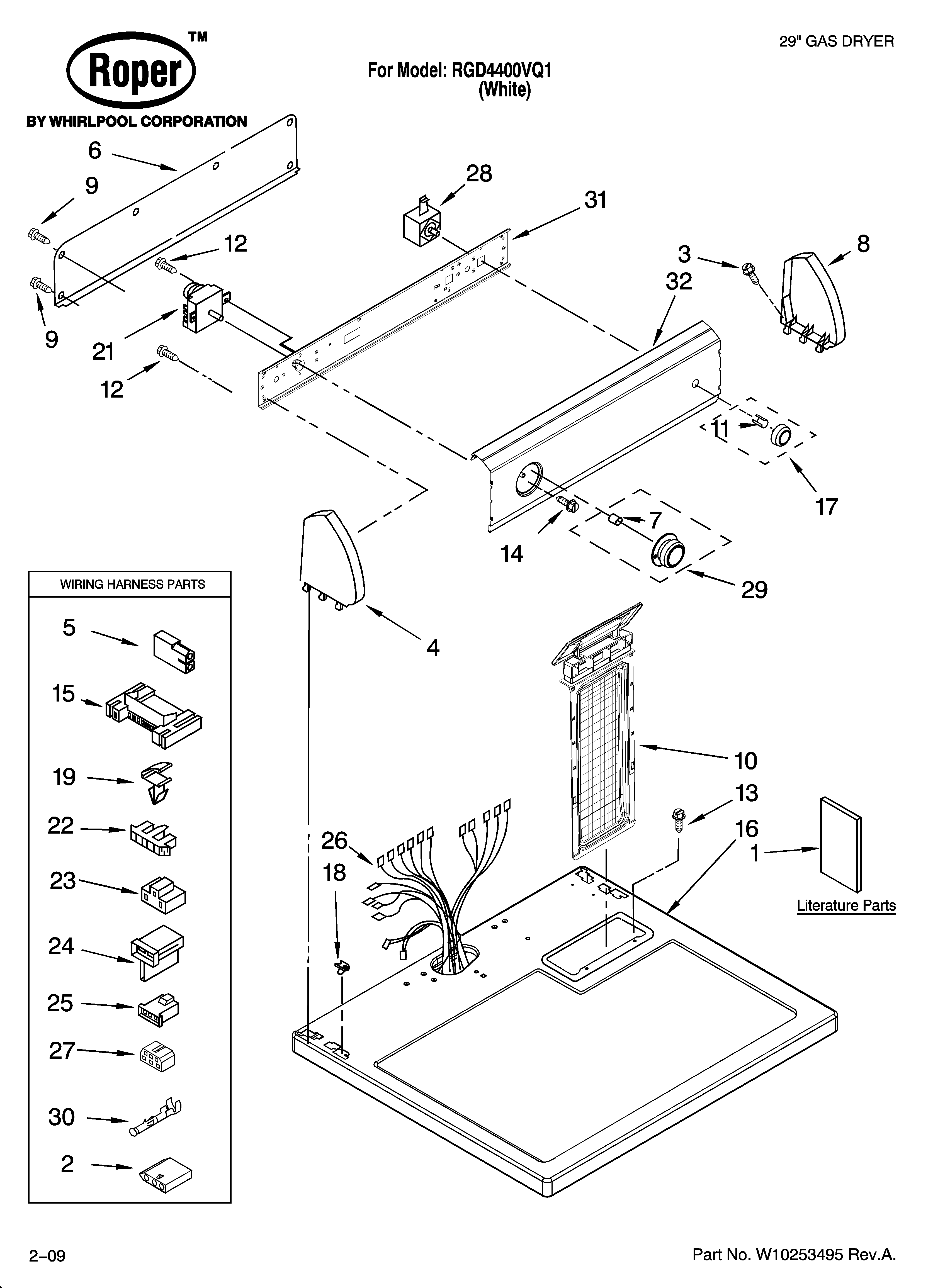 Top and console parts