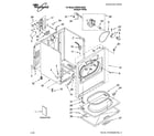 Whirlpool WED5510VQ0 cabinet parts diagram