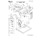 Whirlpool WED5700VW1 top and console parts diagram