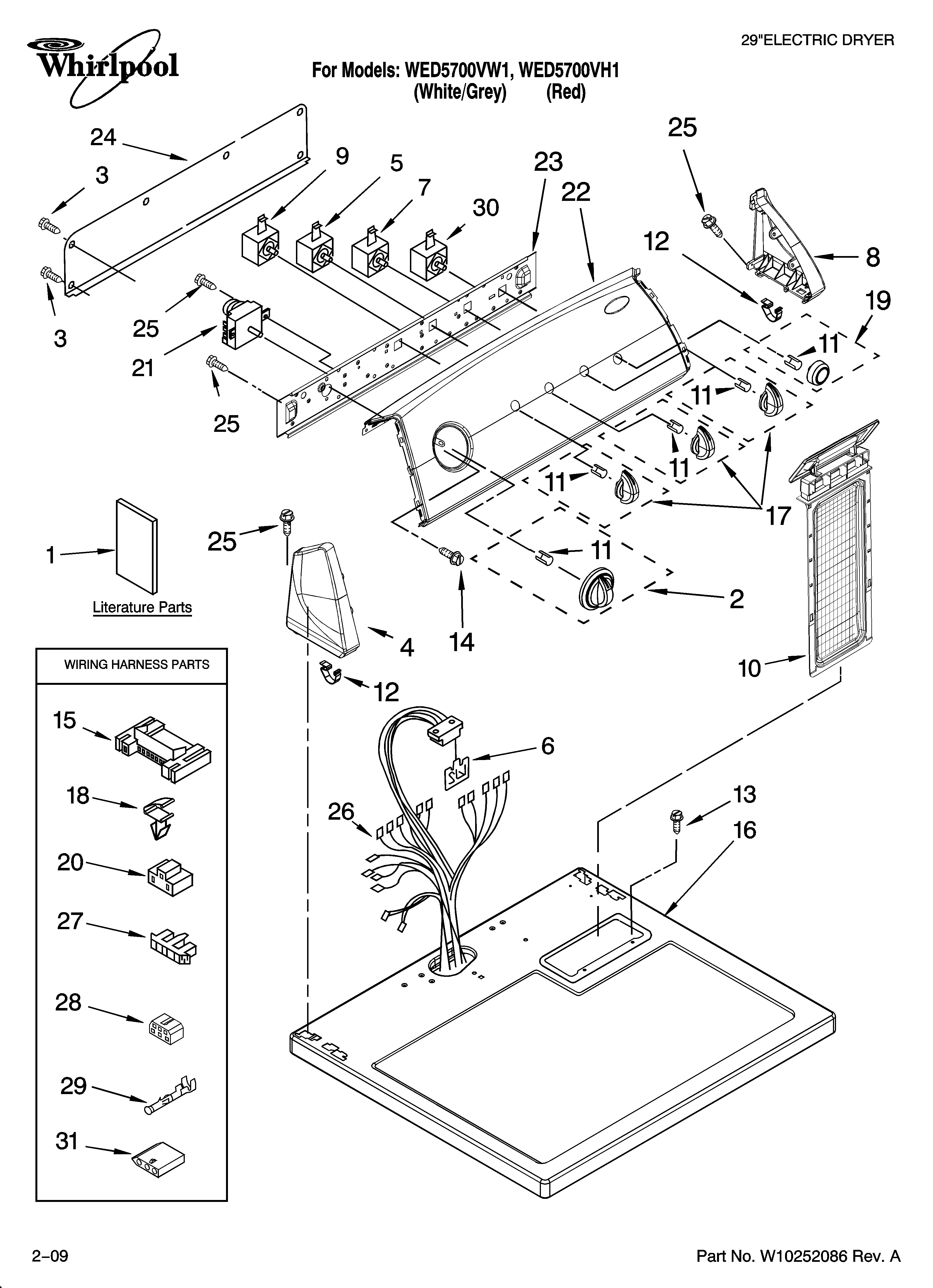 Top and console parts