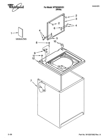 Top and cabinet parts