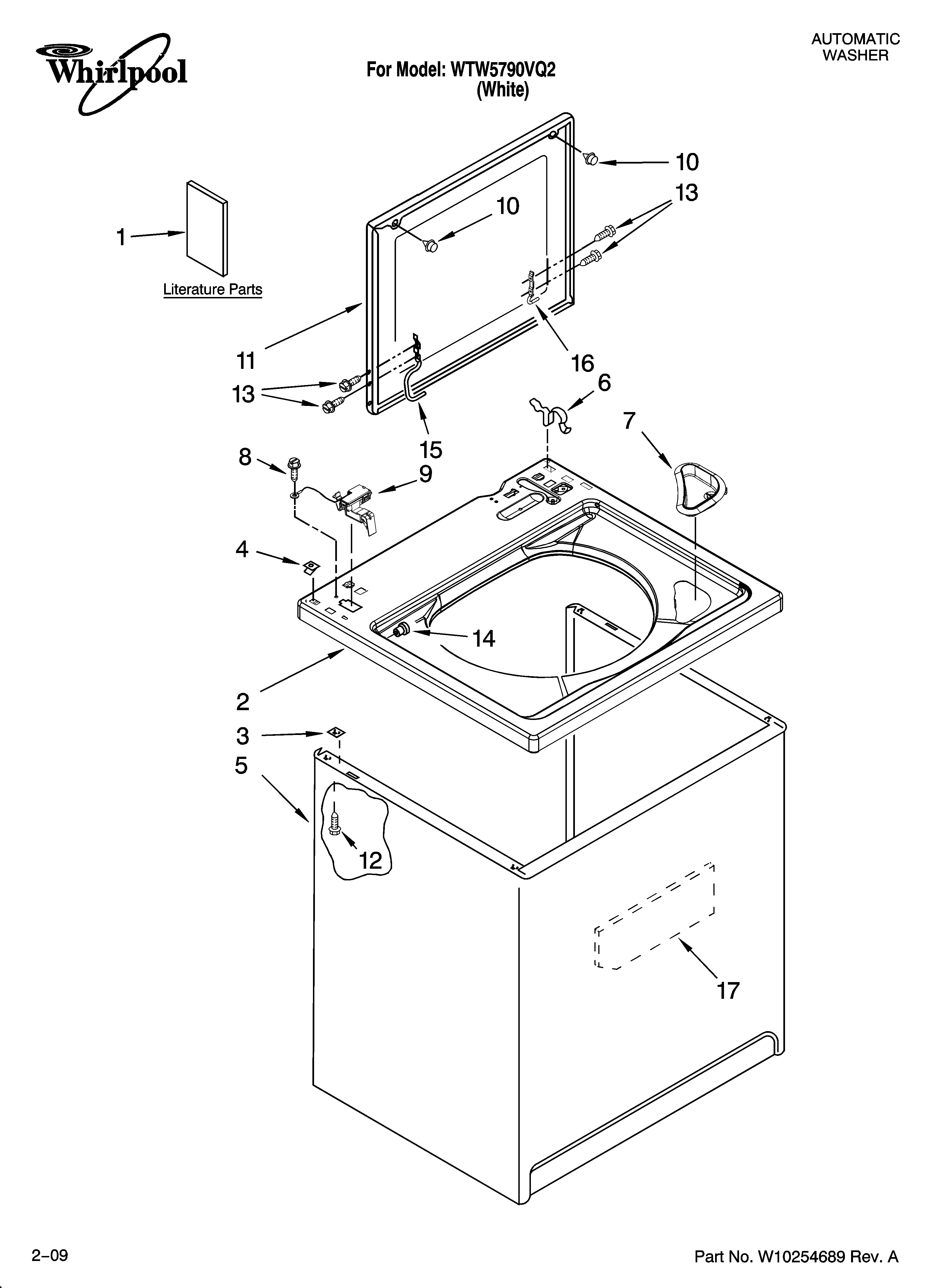 TOP AND CABINET PARTS