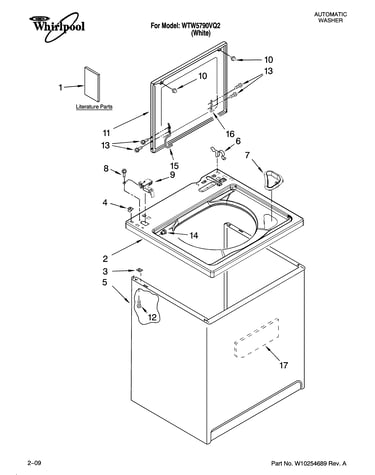 Top and cabinet parts