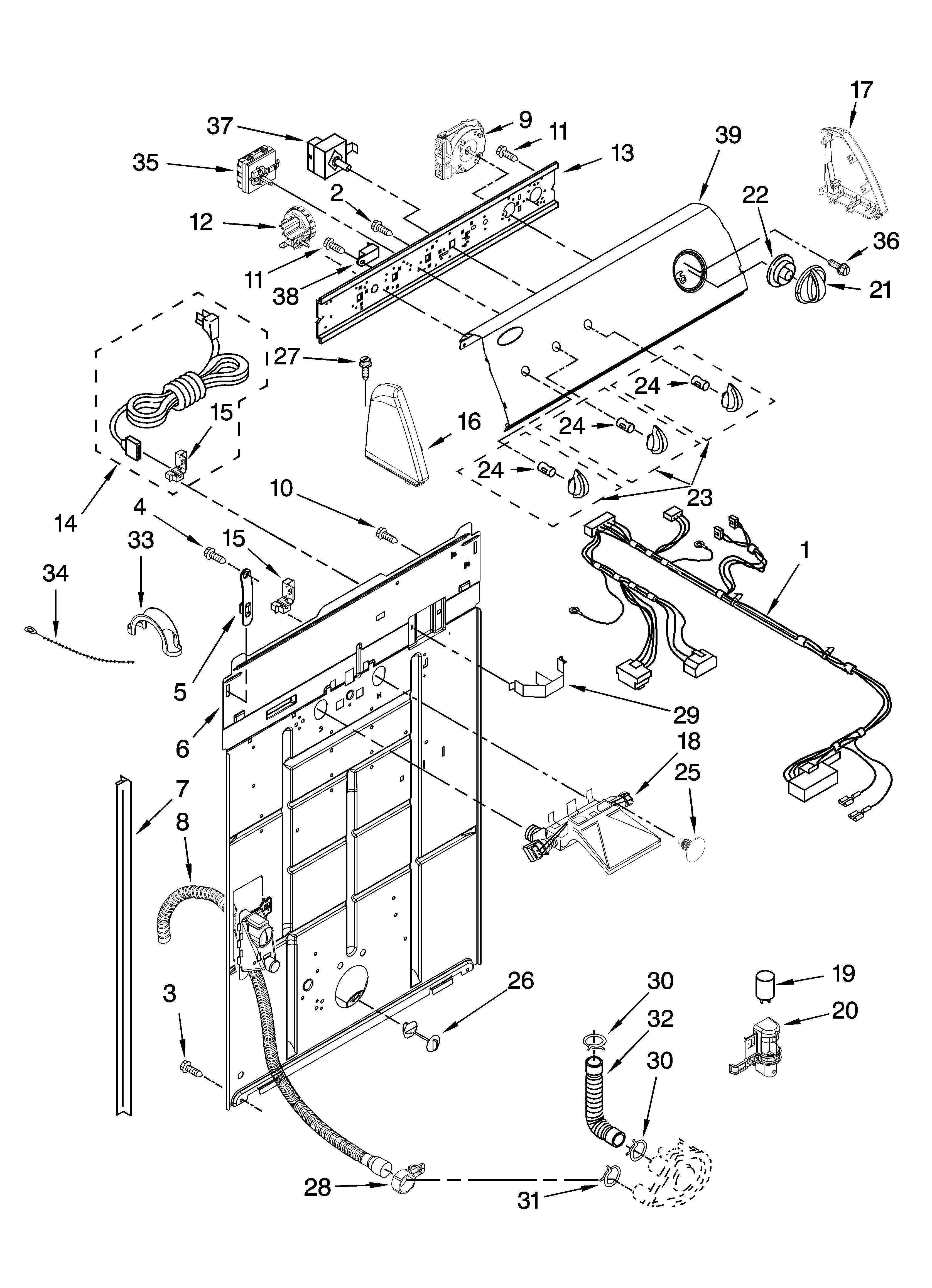 CONTROLS AND REAR PANEL PARTS