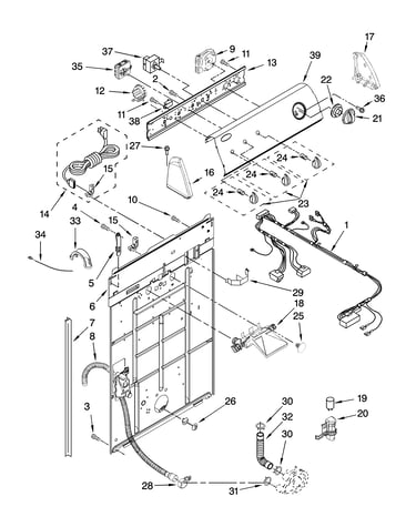 Controls and rear panel parts