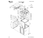 Whirlpool WTW6500WW1 top and cabinet parts diagram