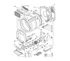 Whirlpool YWET3300SQ2 dryer bulkhead parts diagram