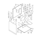 Whirlpool YWET3300SQ2 washer cabinet parts diagram