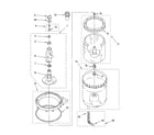 Whirlpool YWET3300SQ2 agitator, basket and tub parts diagram
