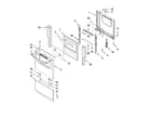 Amana AEP222VAW0 oven door and drawer parts diagram