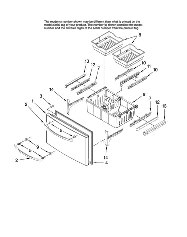 Freezer door parts