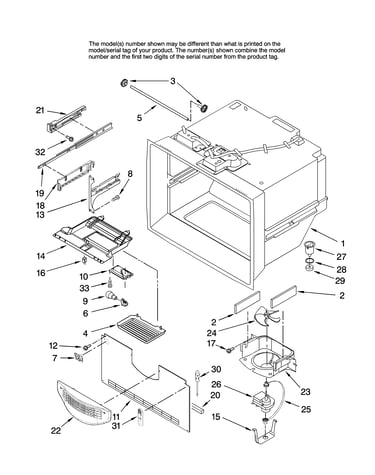 Freezer liner parts