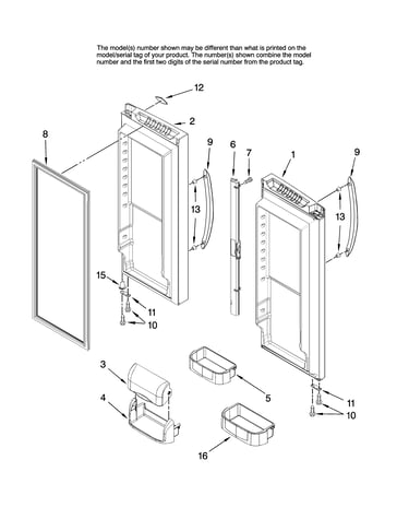 Refrigerator door parts