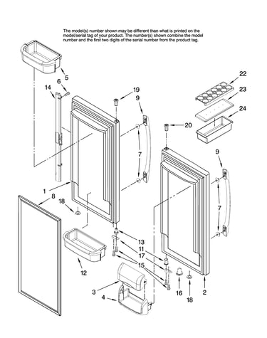Refrigerator door parts