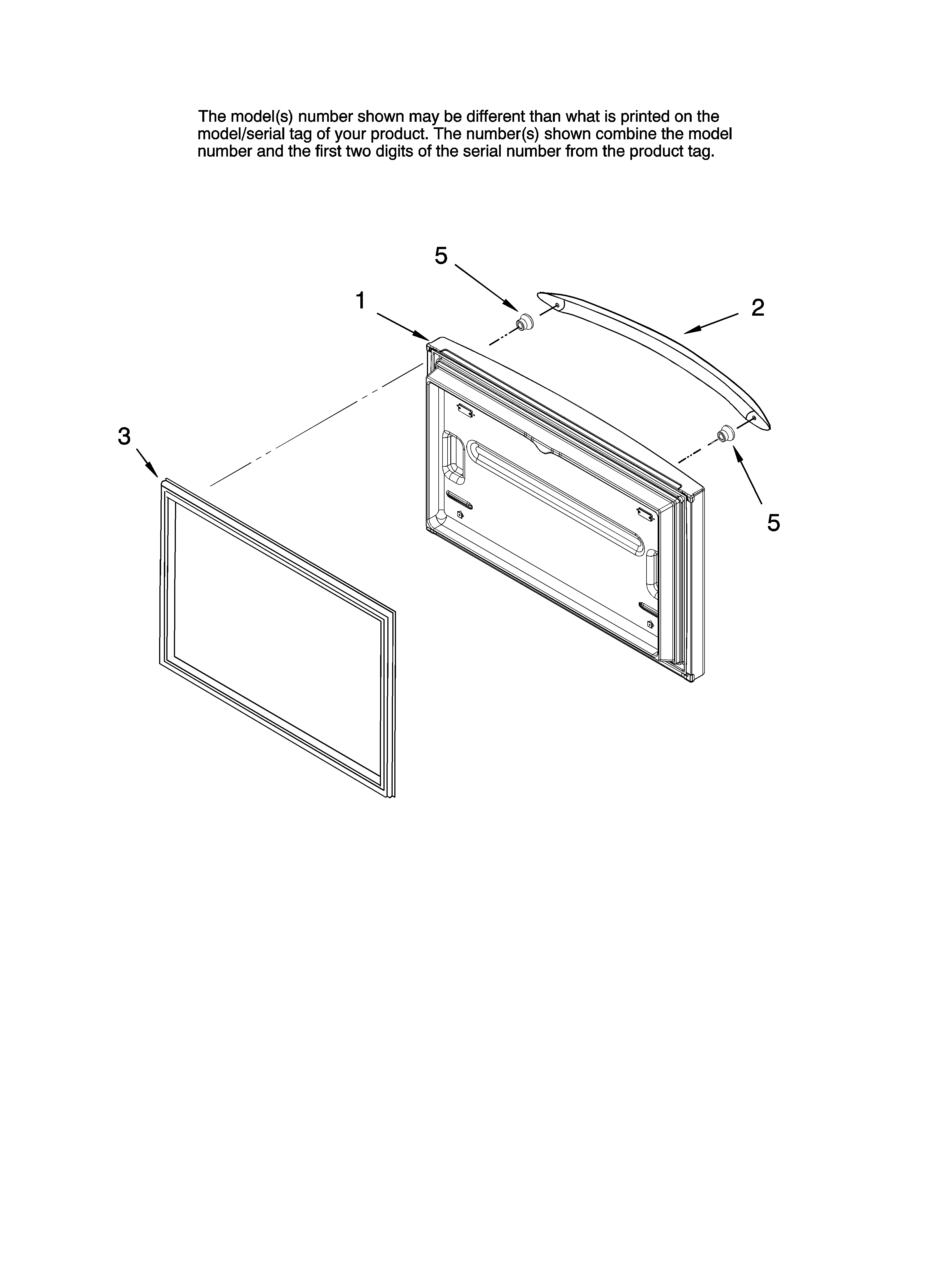 Freezer door parts, optional parts (not included)
