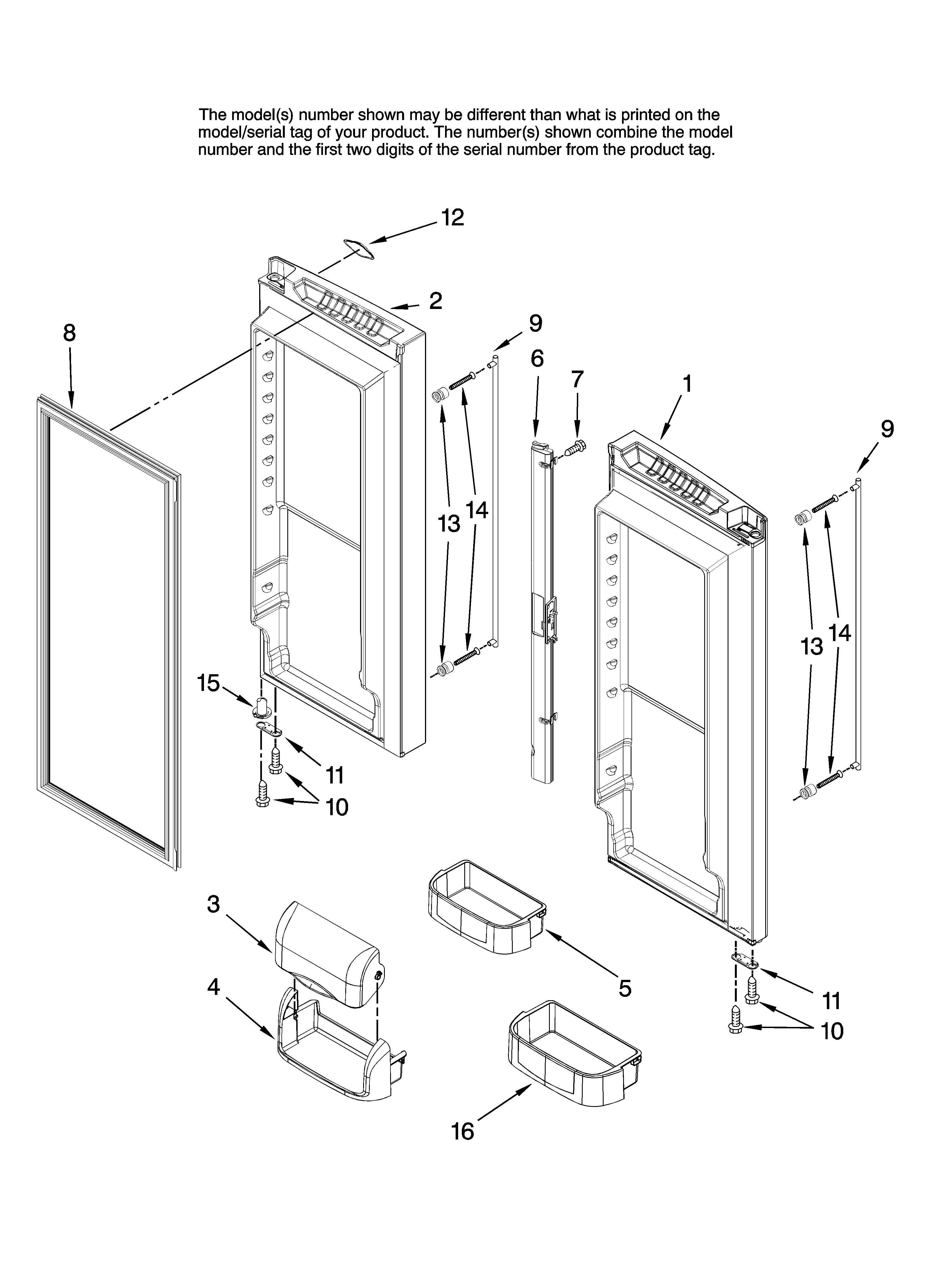 Refrigerator door parts