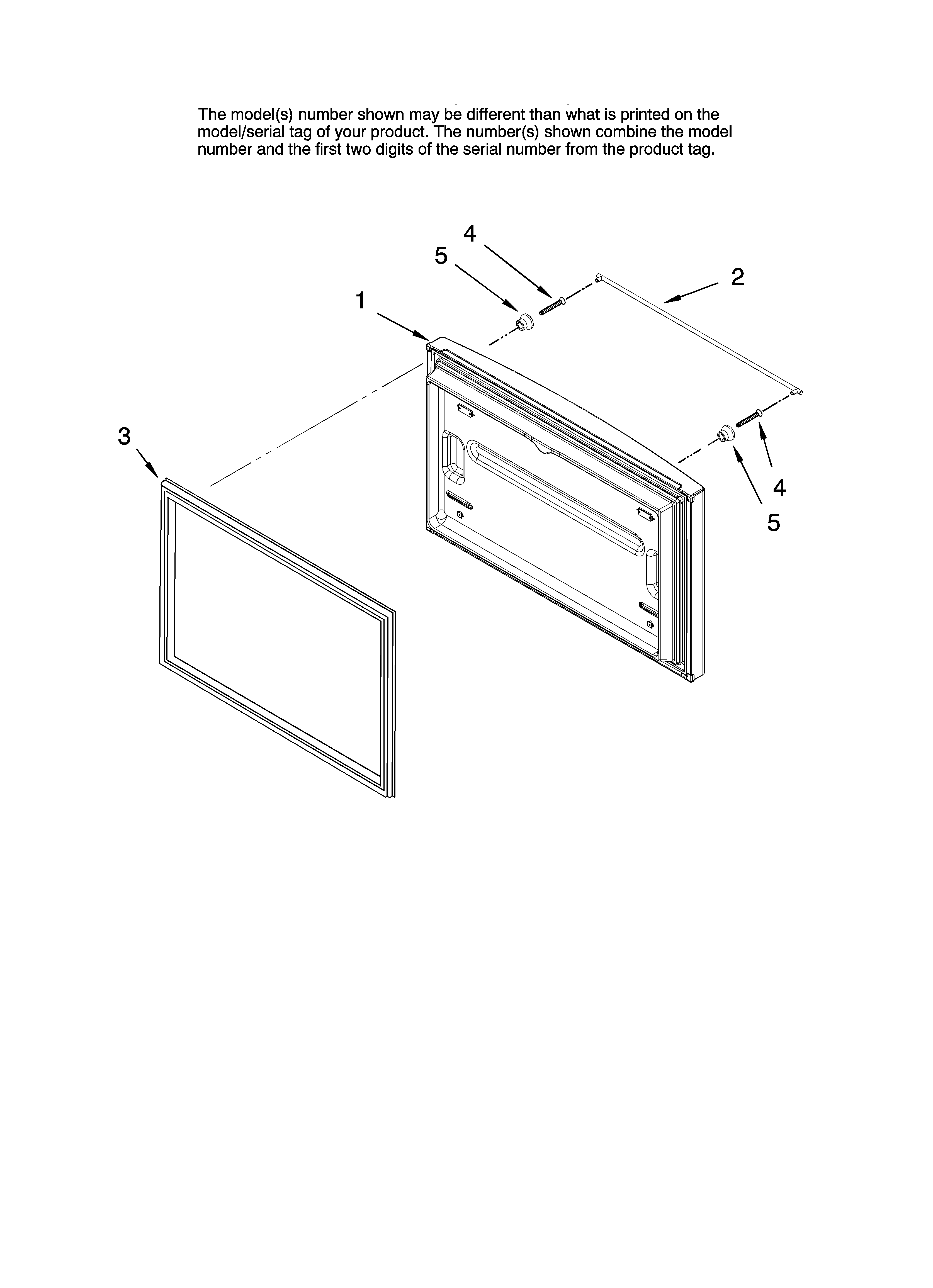 Freezer door parts, optional parts (not included)