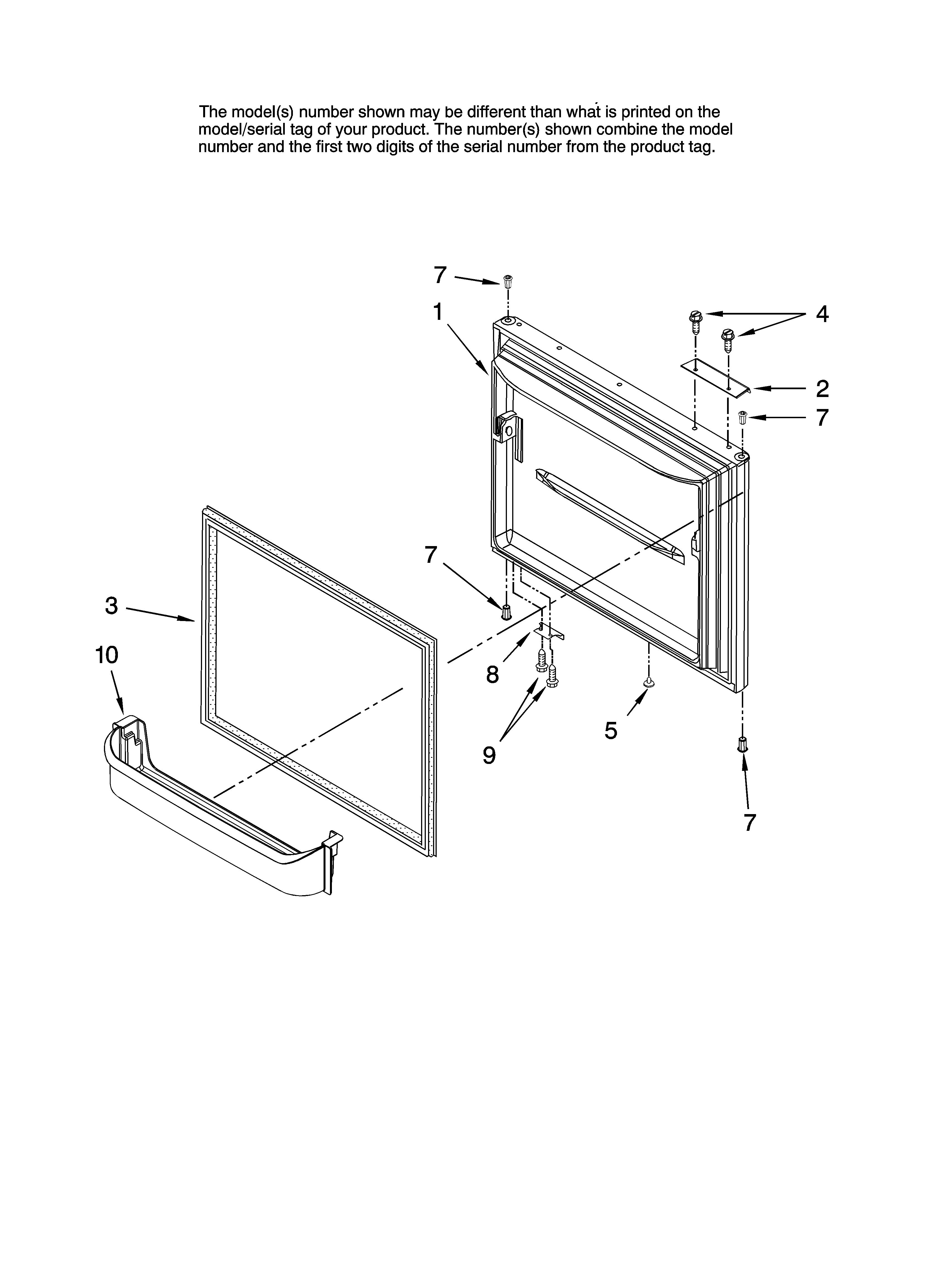 Freezer door parts