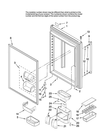 Refrigerator door parts