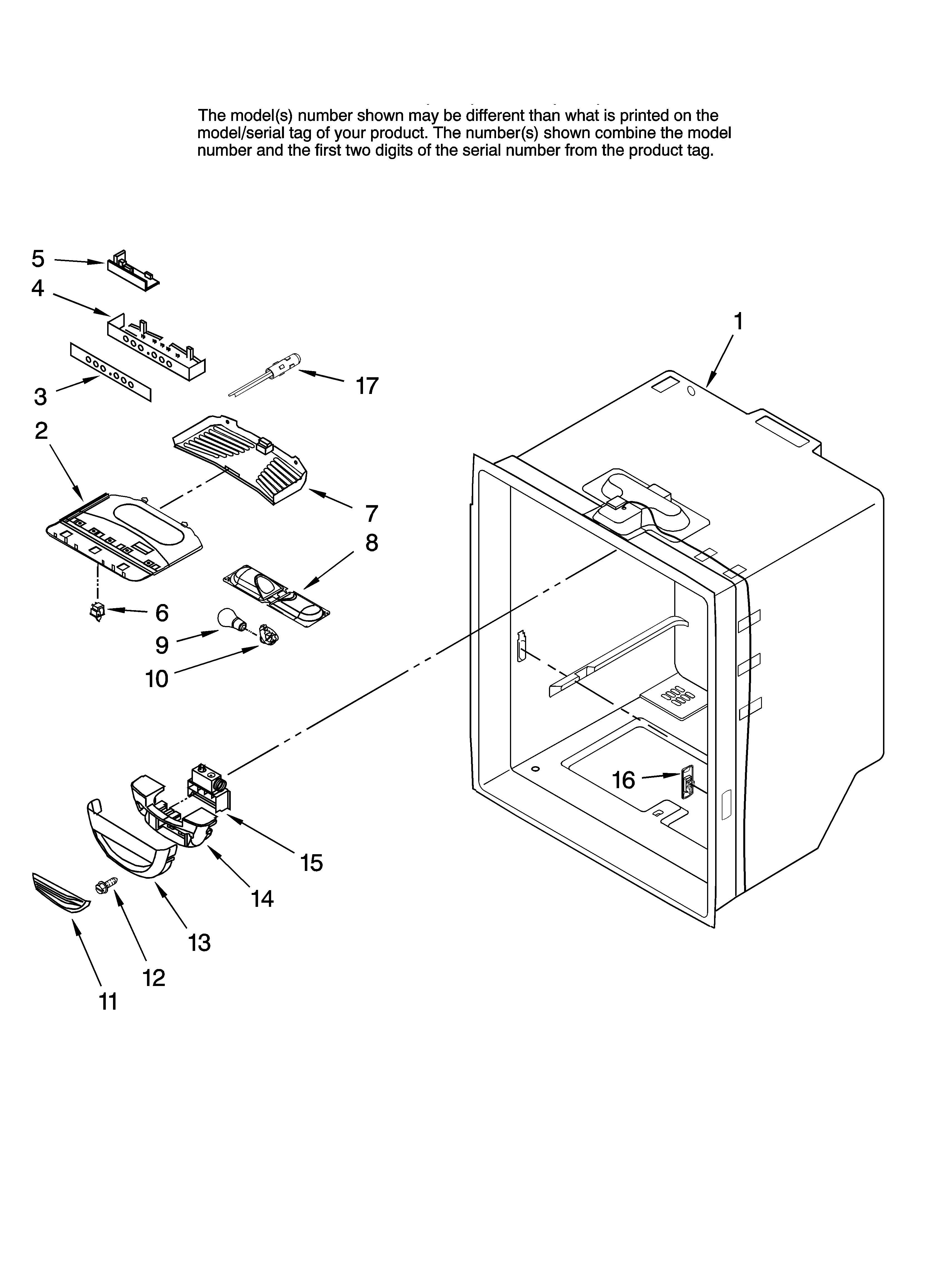 Refrigerator liner parts