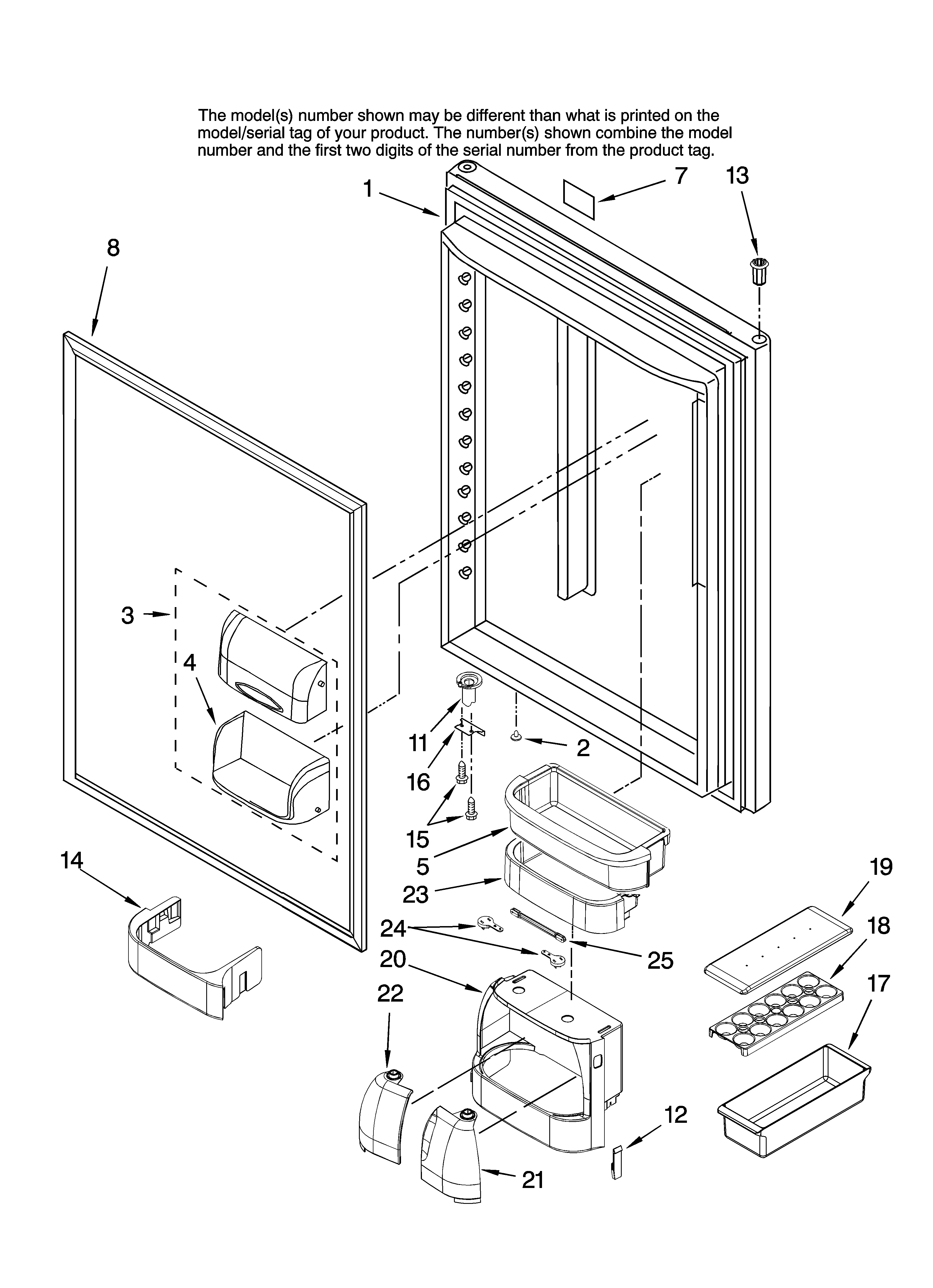Refrigerator door parts