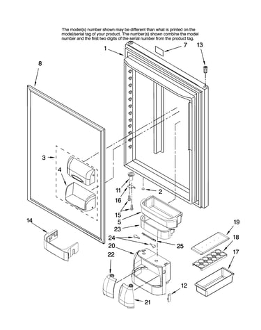 Refrigerator door parts