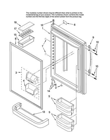 Refrigerator door parts