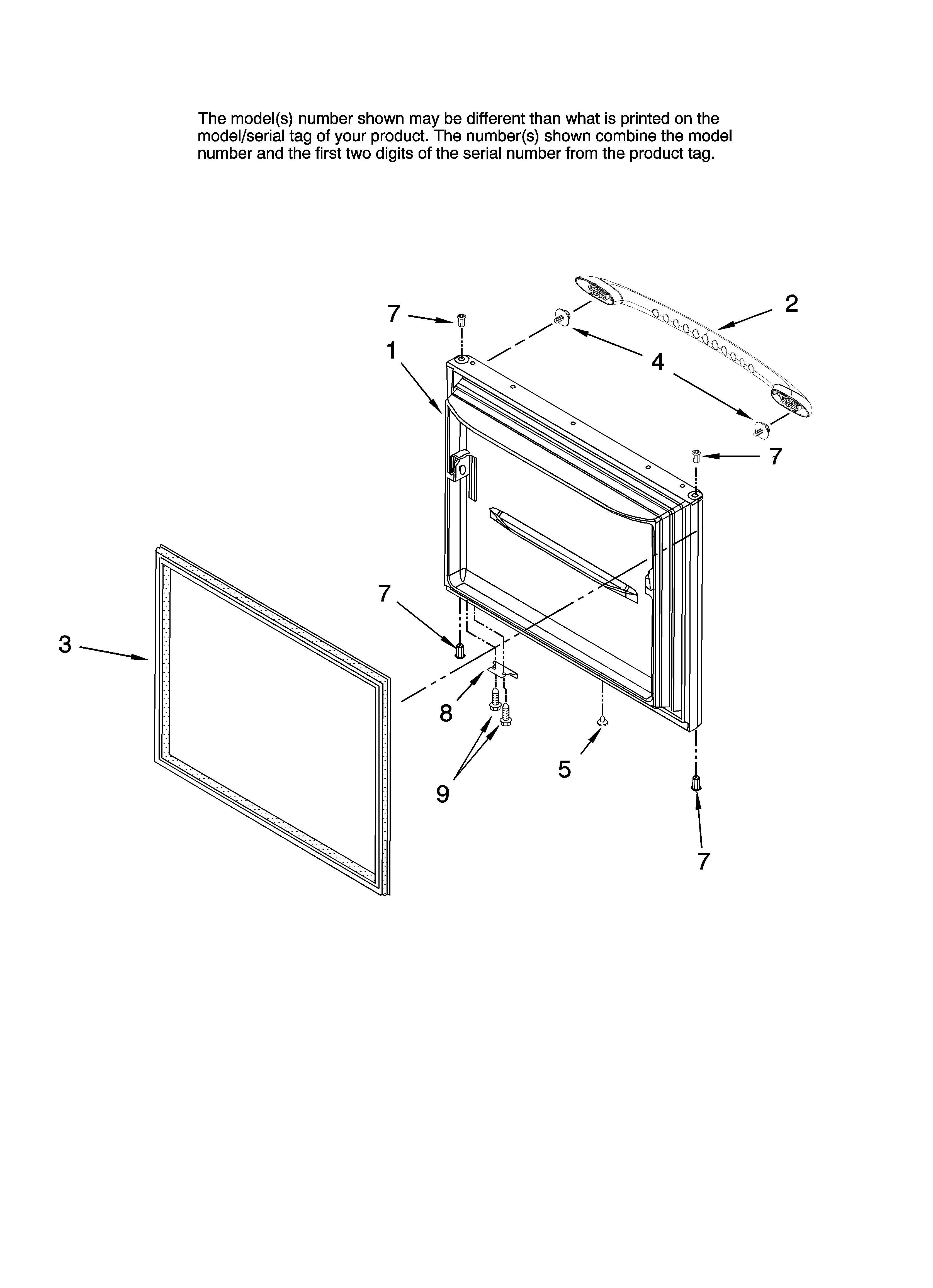 Freezer door parts