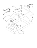 Burner box, gas valves, and switches, optional parts (
