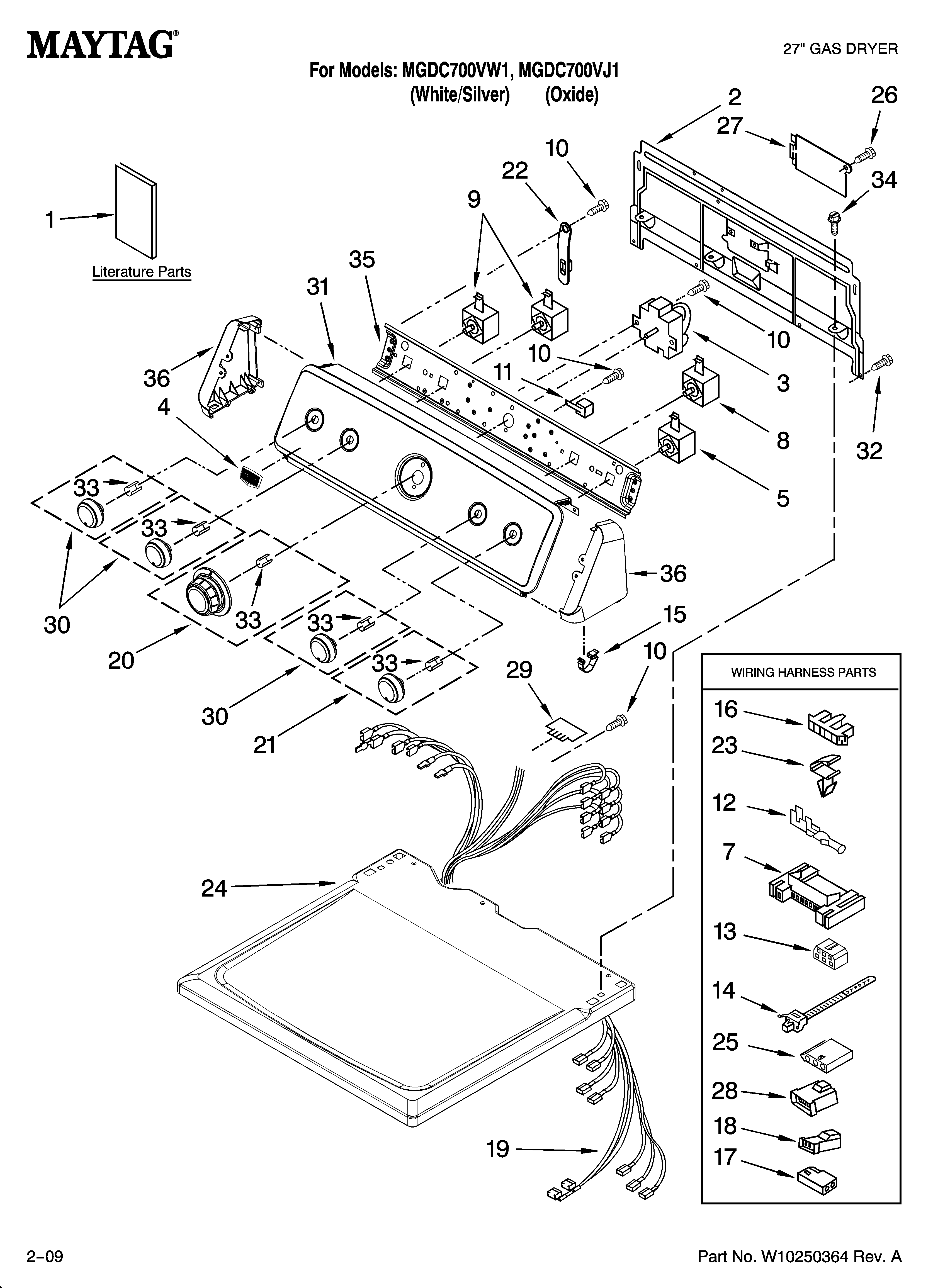 Top and console parts