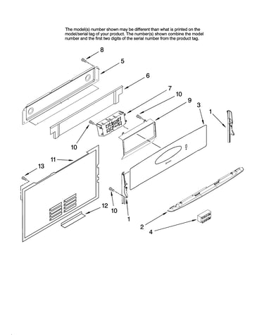Control panel parts