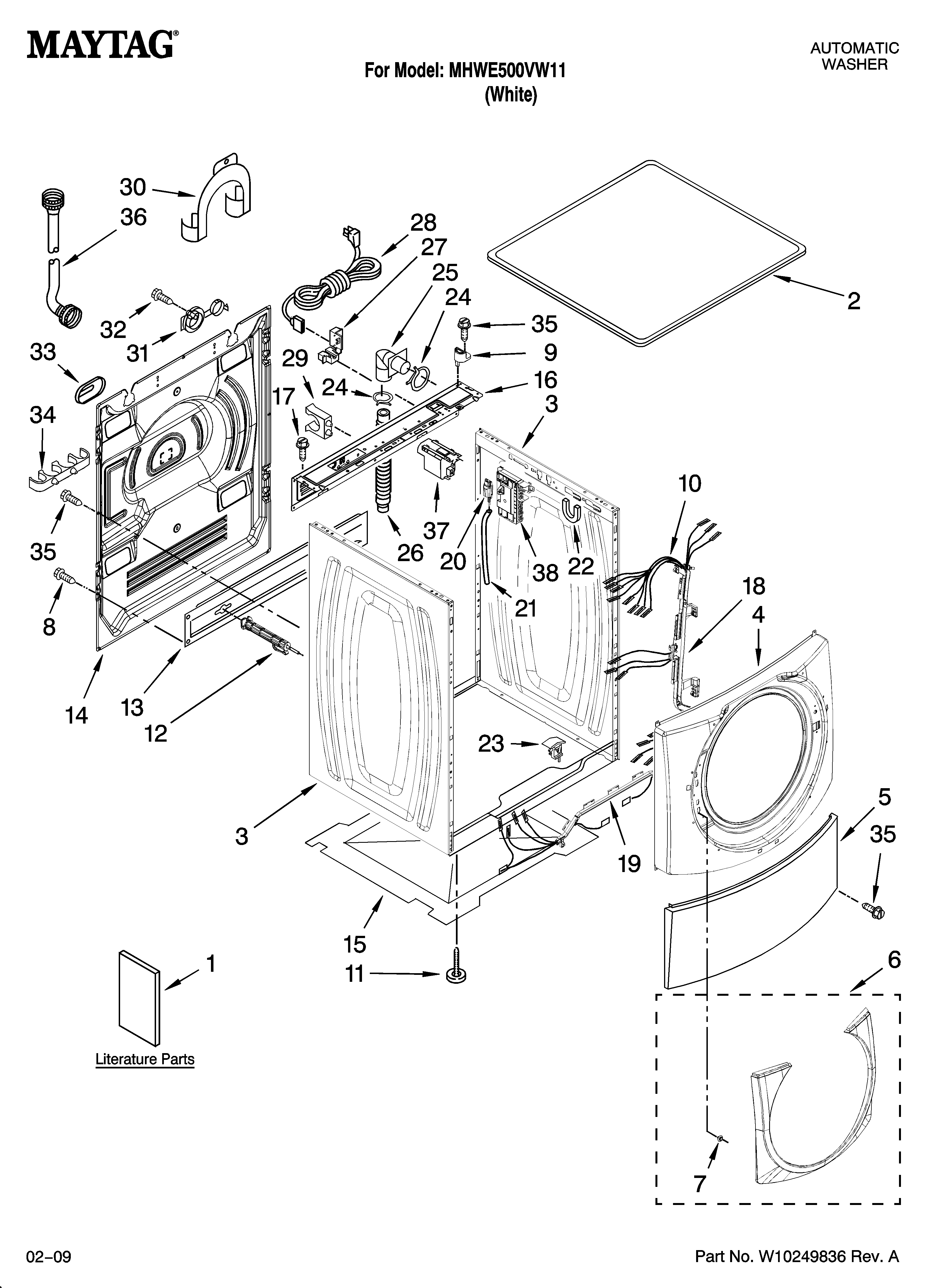 Top and cabinet parts