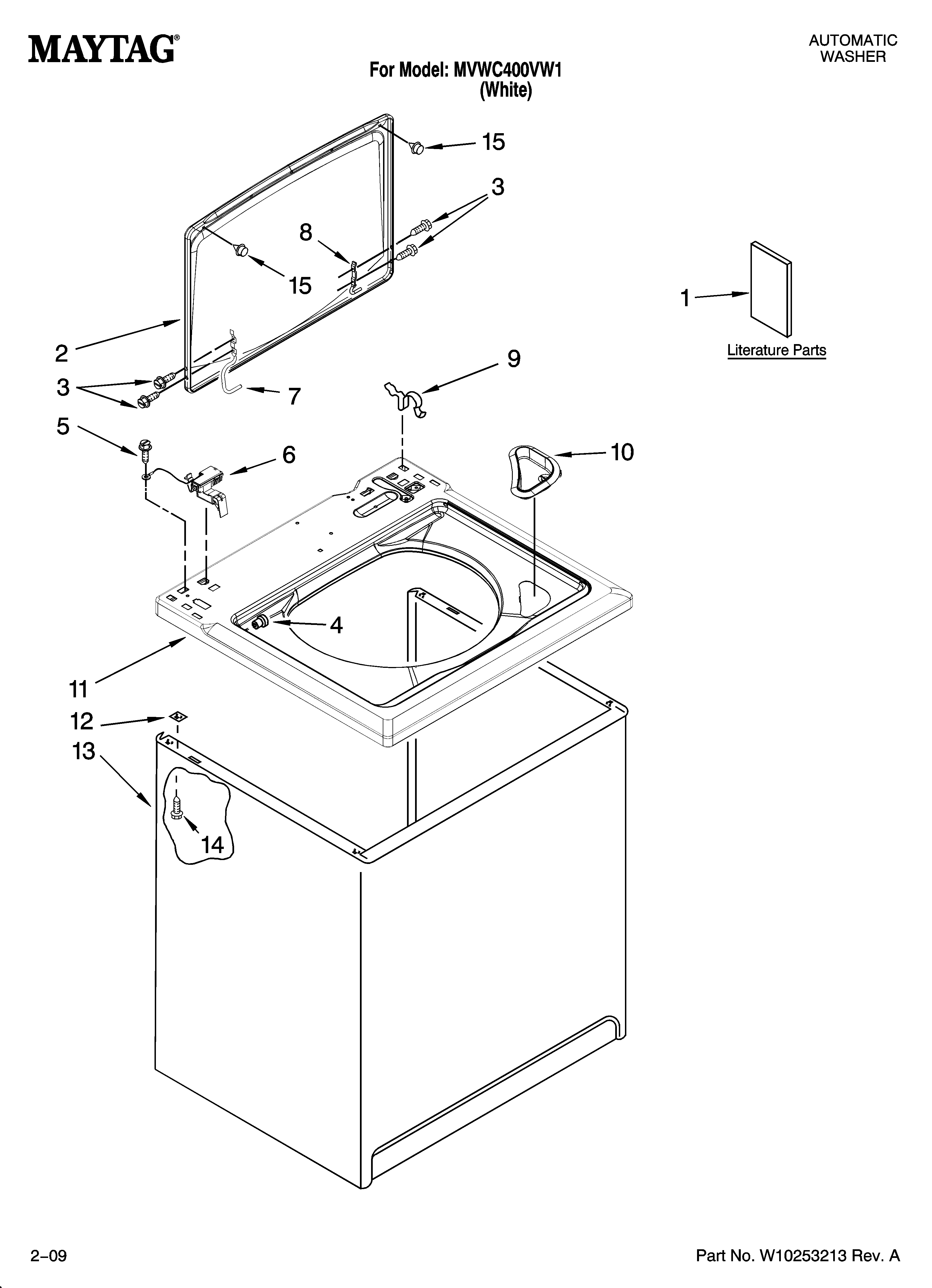 TOP AND CABINET PARTS