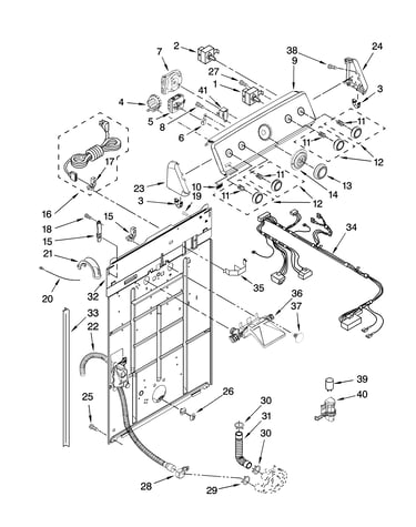 Controls and rear panel parts