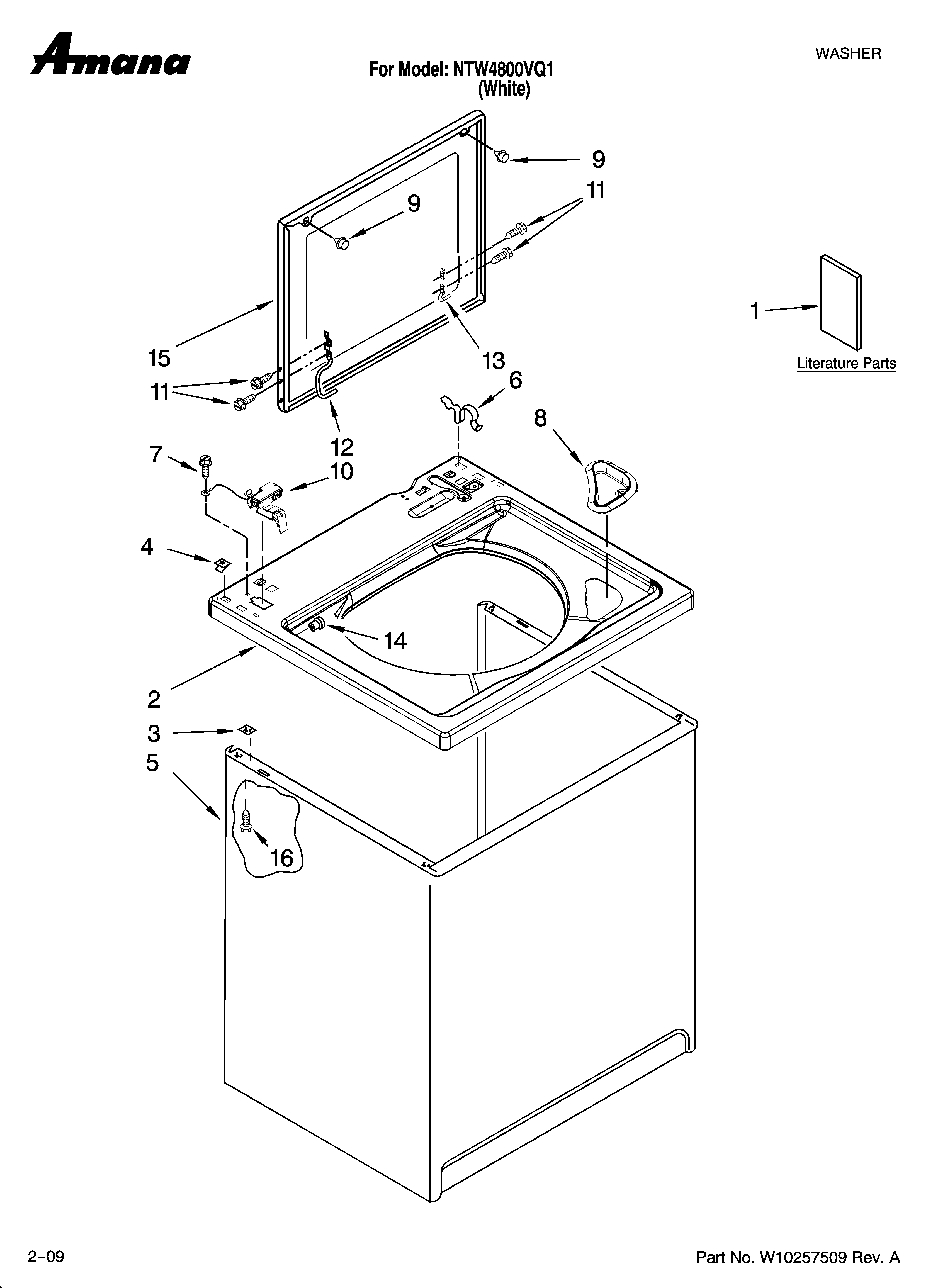 Top and cabinet parts