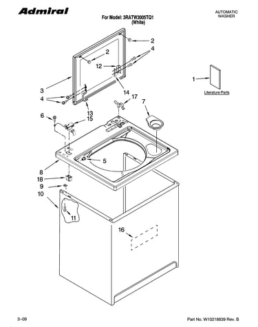 Top and cabinet parts