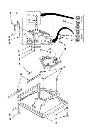 Machine base parts