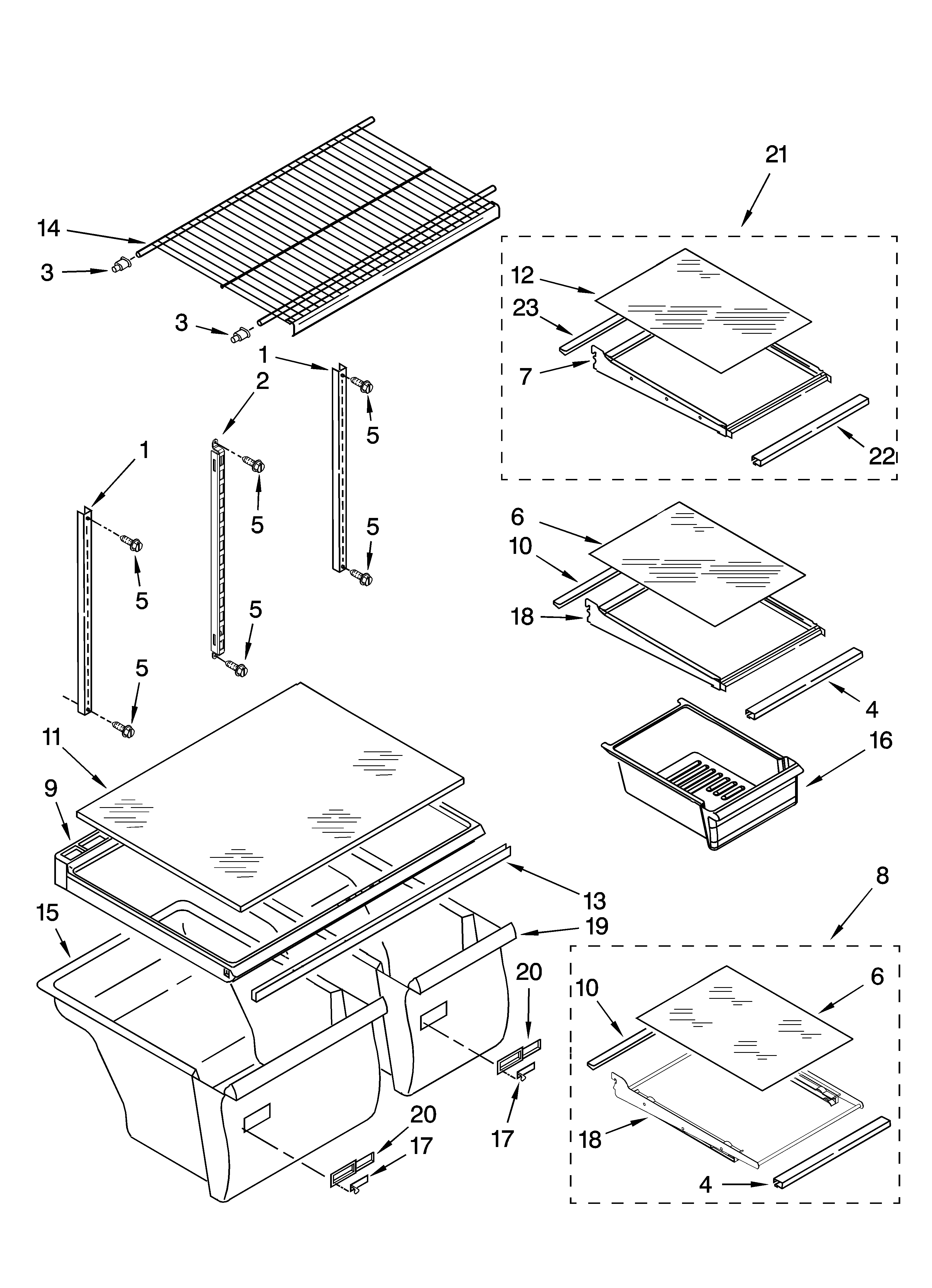 Shelf parts