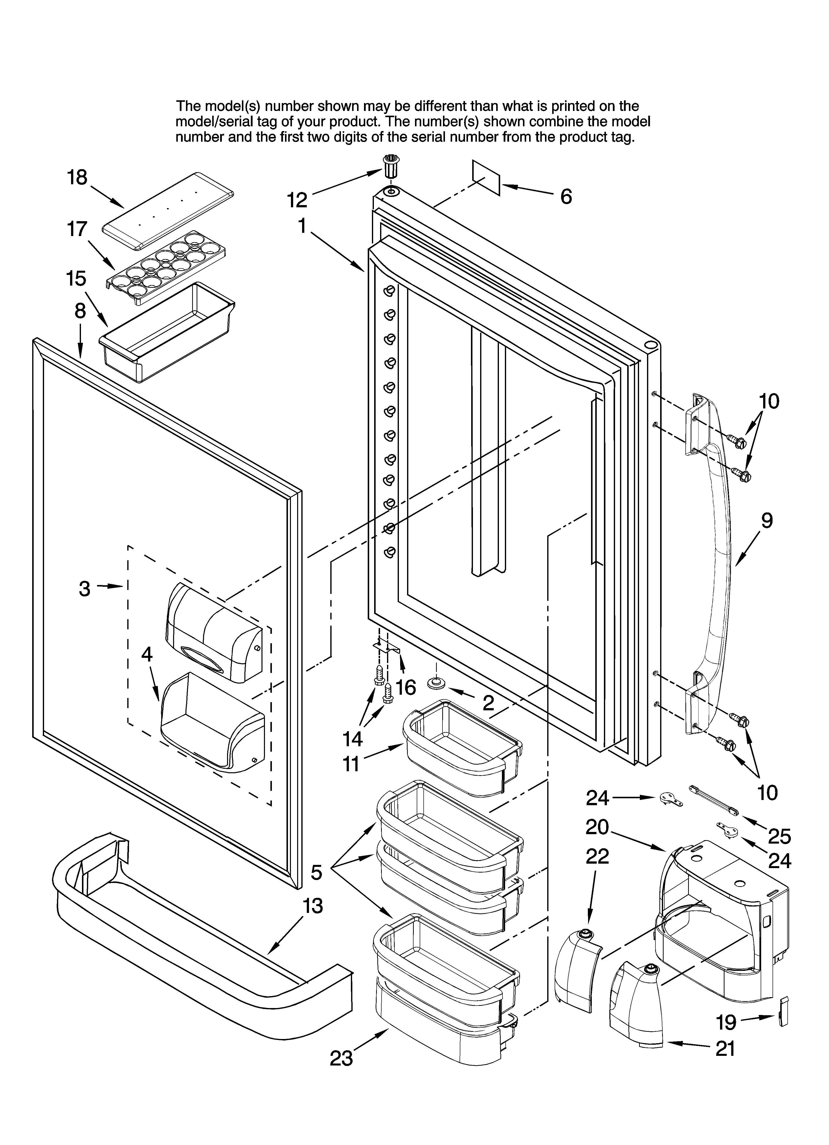 Refrigerator door parts