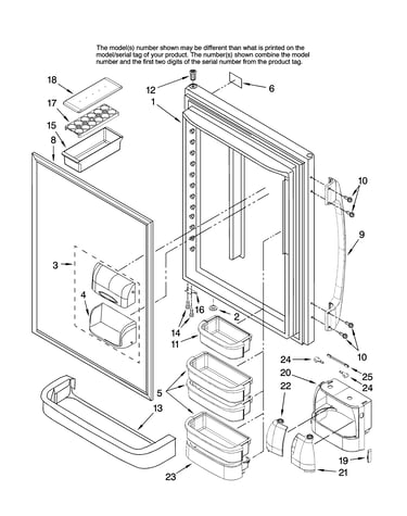Refrigerator door parts