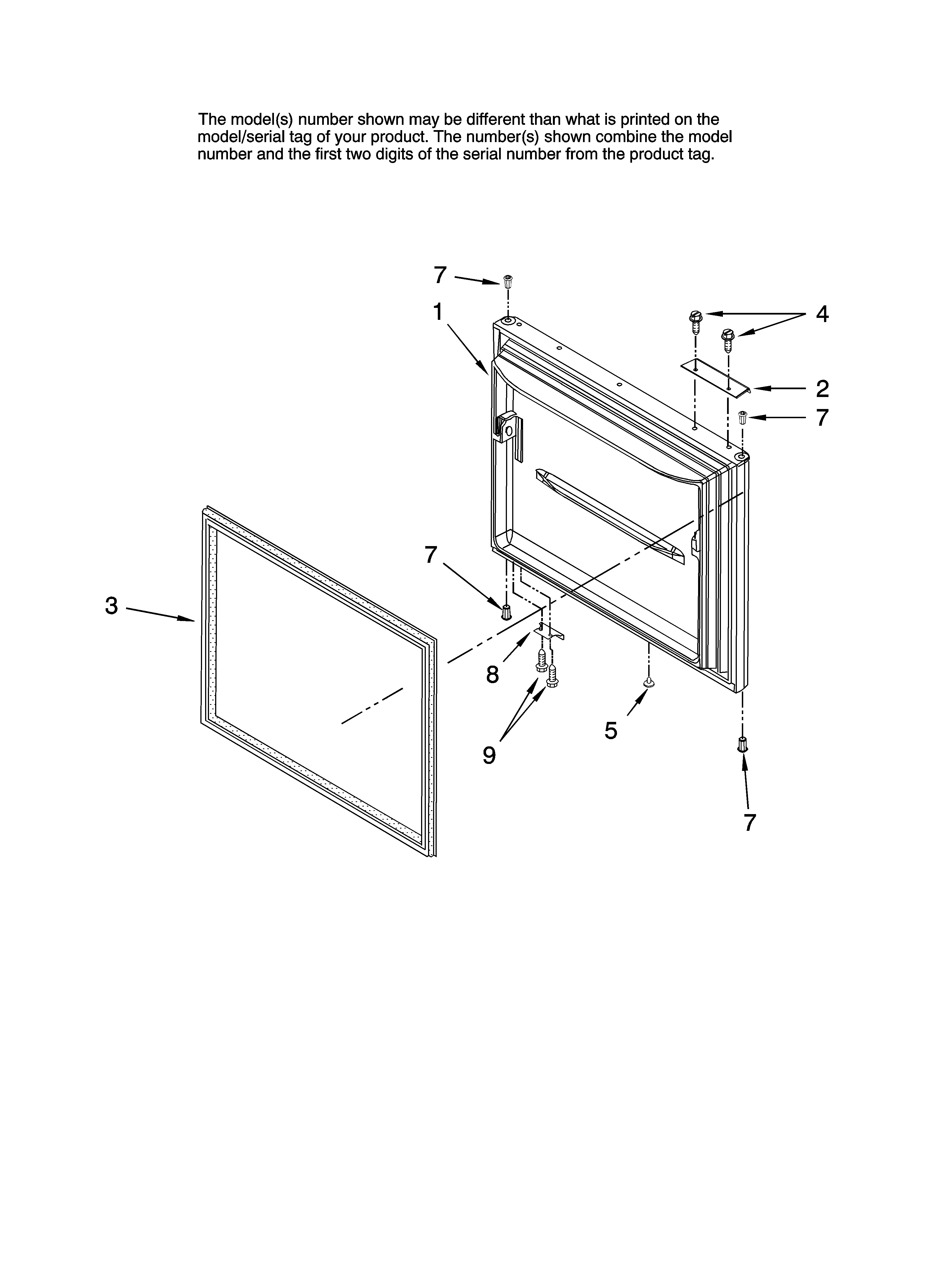 Freezer door parts