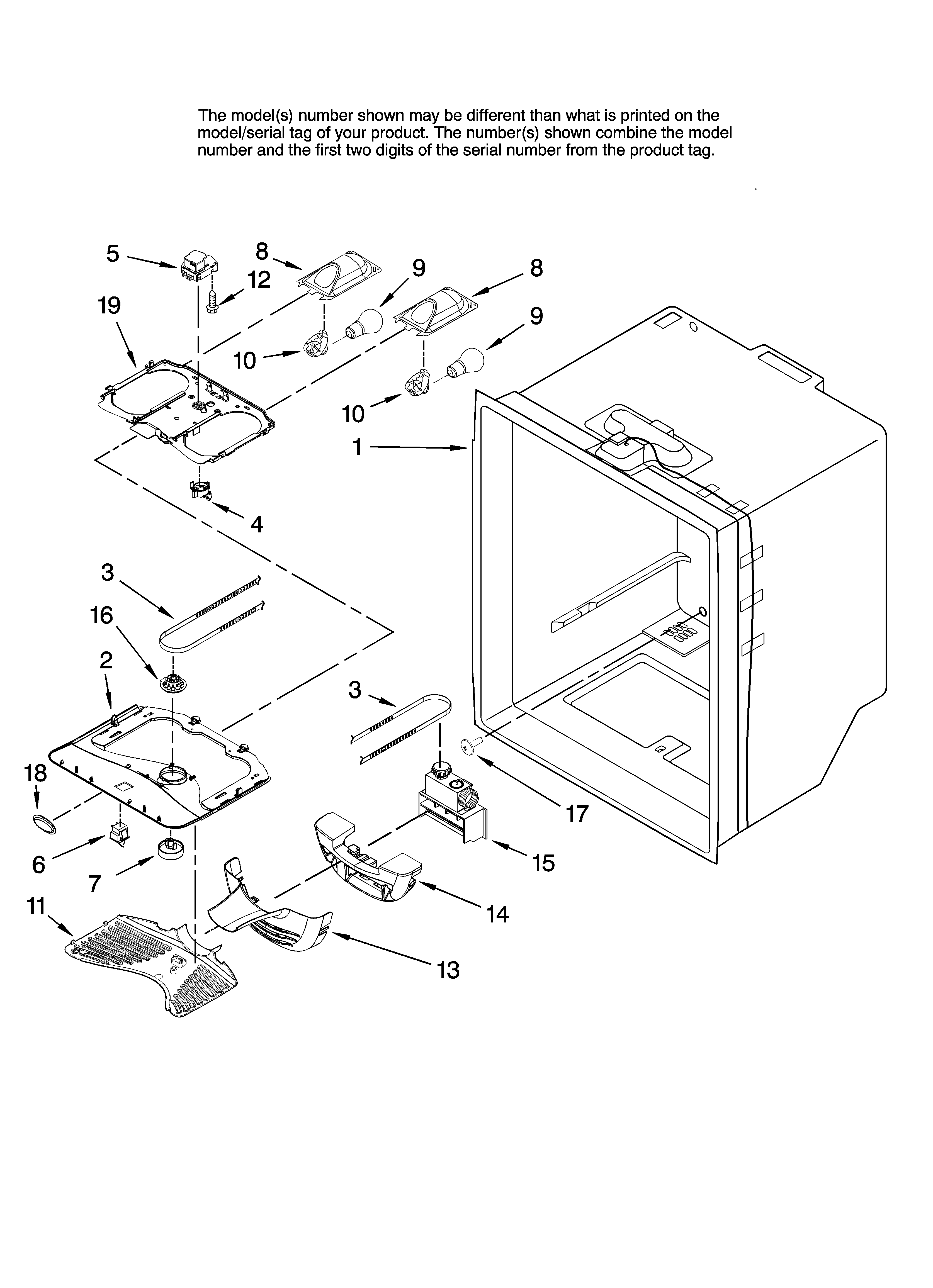 Refrigerator liner parts