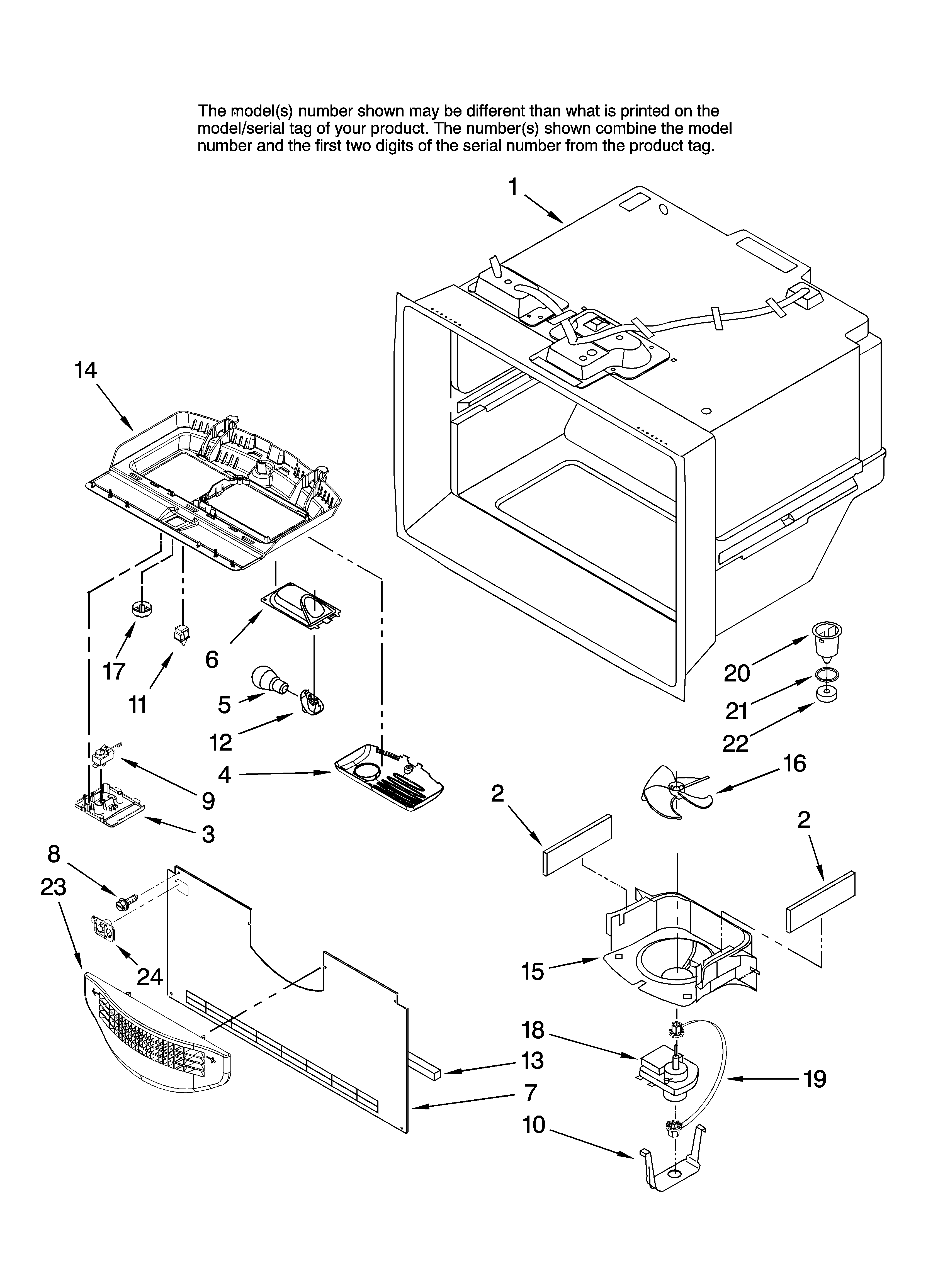Freezer liner parts