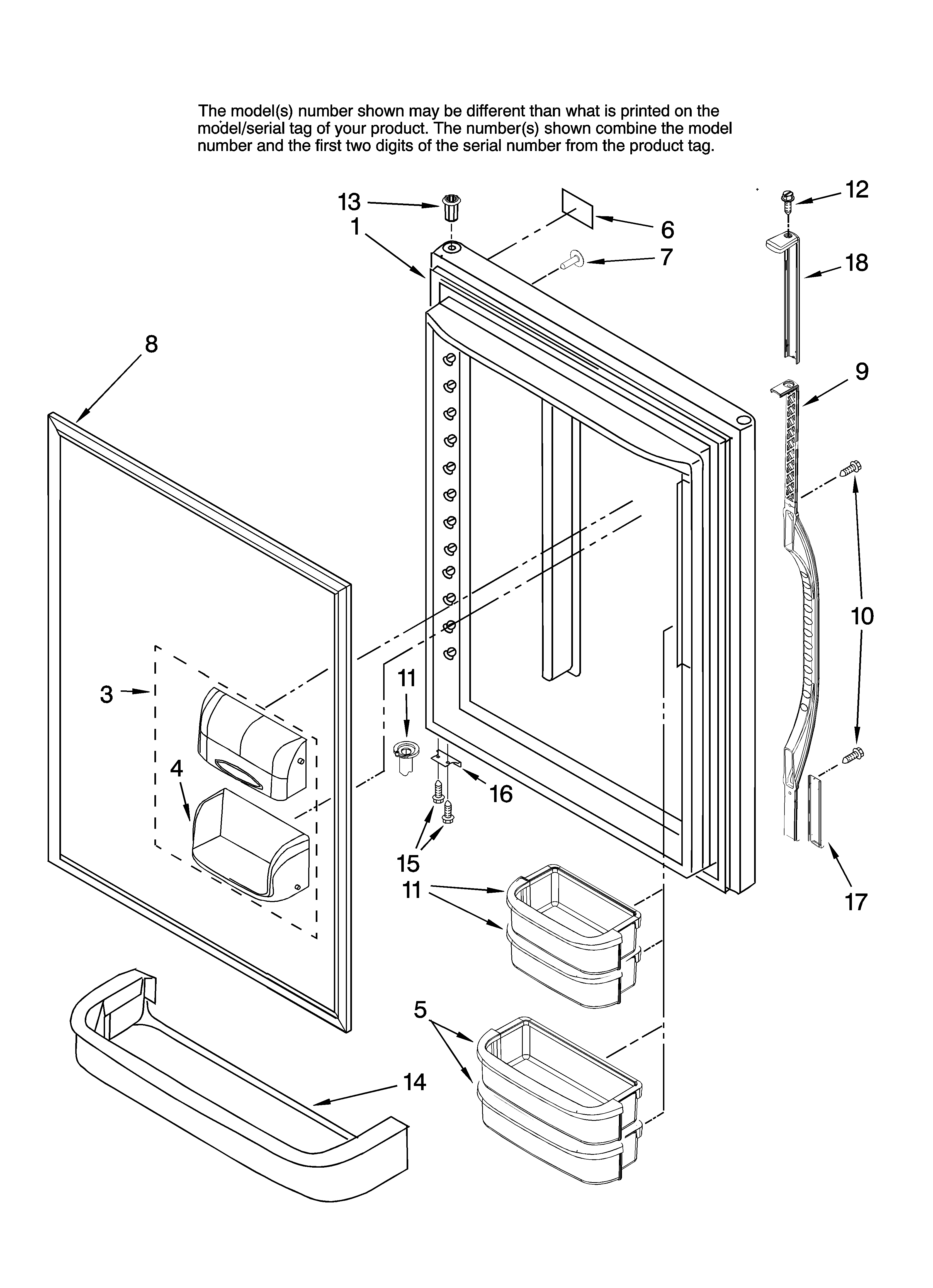 Refrigerator door parts