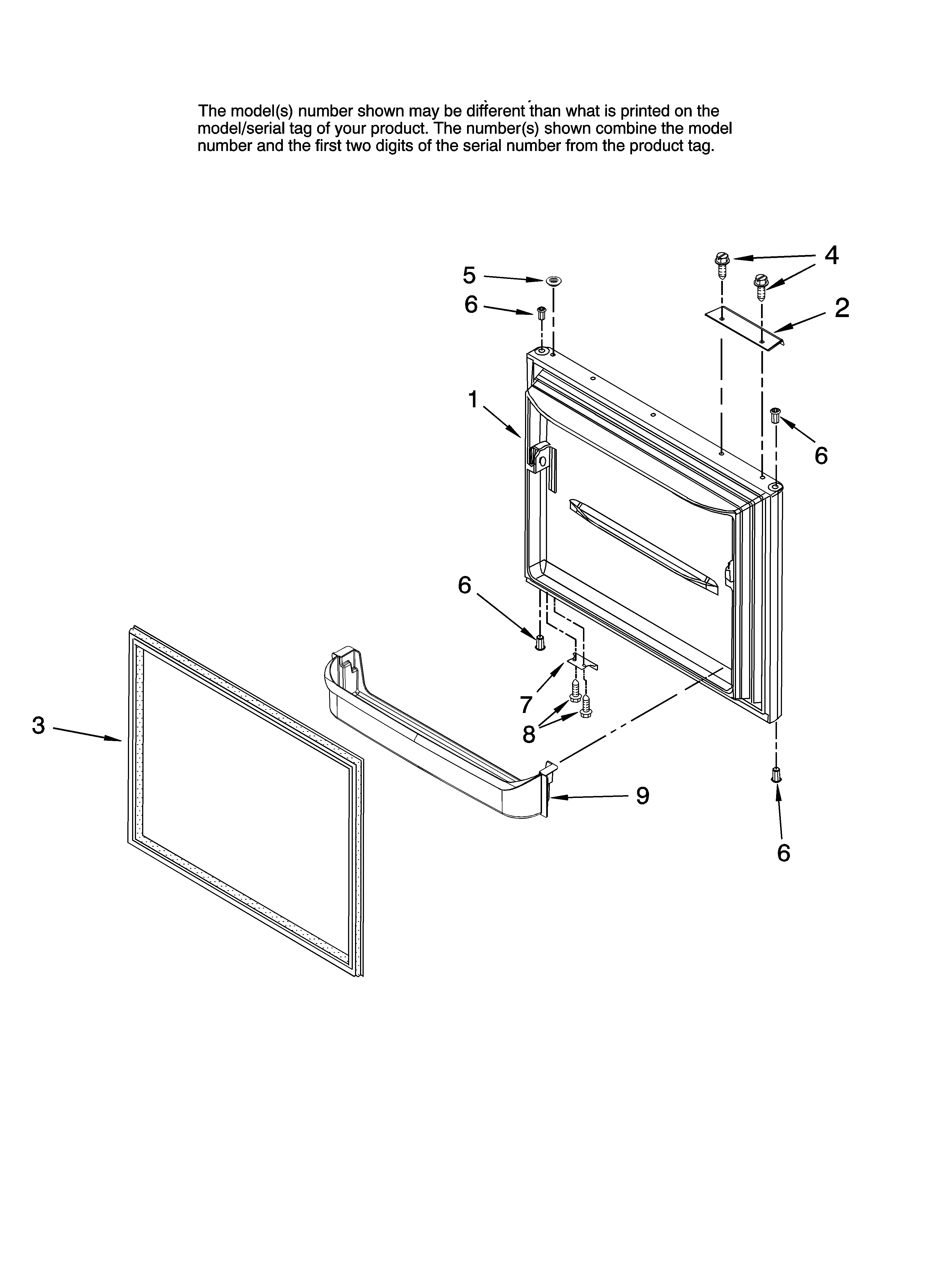 Freezer door parts